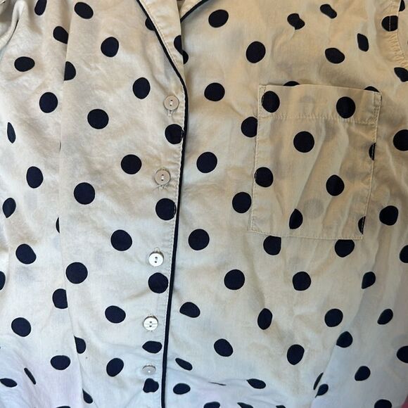 GAP XXS Black and White Polka Dot Sleep Shirt - Picture 5 of 6